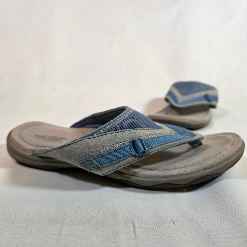 GH Bass Propel Touring Thong Sandals Blue Grey Womens 6.5 M‎ Sporty Flip Flops